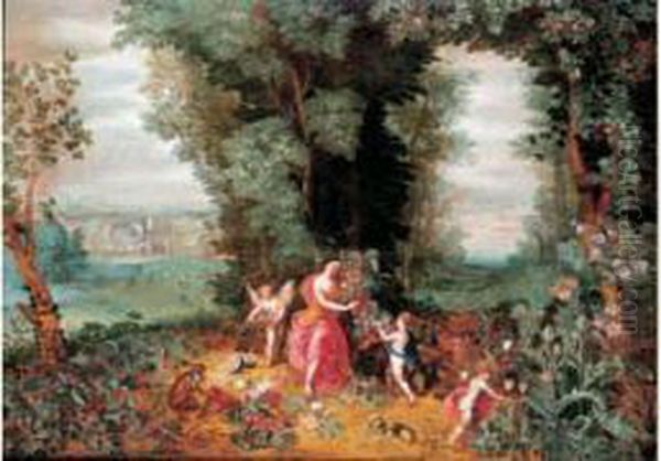 Allegorie De La Terre Oil Painting by Peter Van Kessel