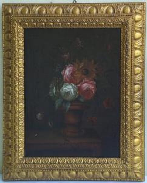 Aelst , Attr.a. Vaso Di Fiori. Bellissimo Dipinto Ad Olio Su Tela Oil Painting by Willem Van Kessel