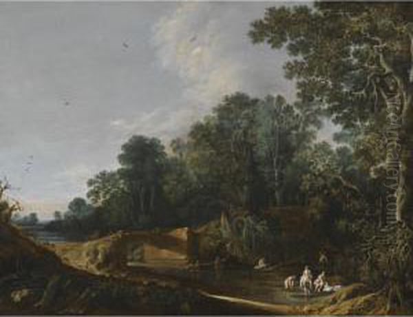 Landscape With The Toilet Of Venus Oil Painting by Francis Van Knibbergen