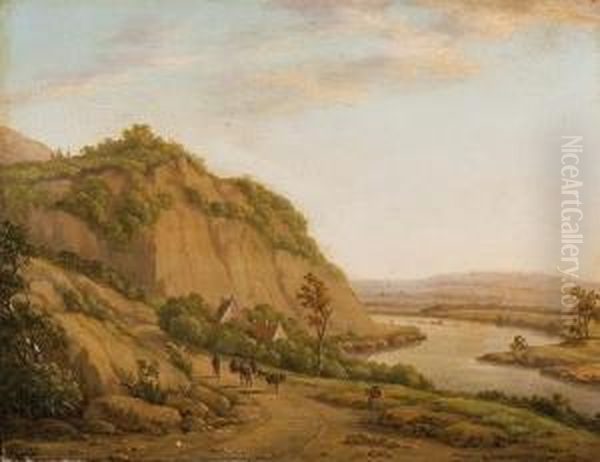 The River Meuse Oil Painting by Jacob Van Kouvenhoven