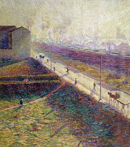 The Morning 1909 Oil Painting by Umberto Boccioni