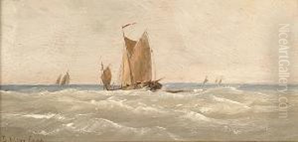 Shipping In A Swell Oil Painting by Bartol Wilhelm Van Laar