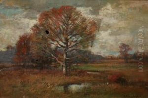 Autumn Landscape Oil Painting by Alexander Theobald Van Laer