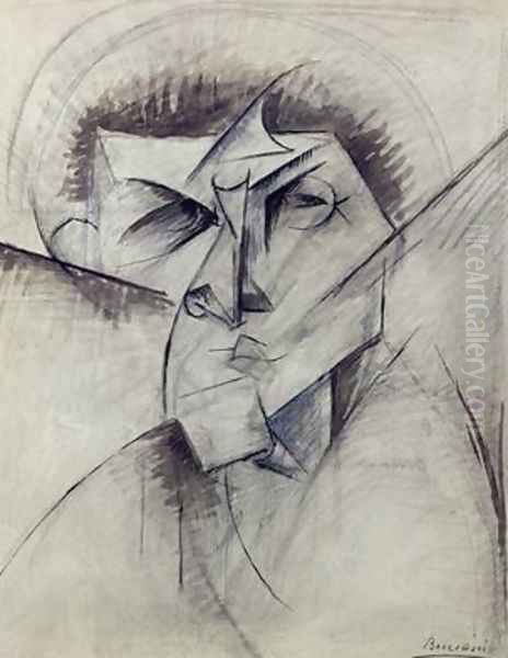 Study for Empty and Full Abstracts of a Head, 1912 Oil Painting by Umberto Boccioni