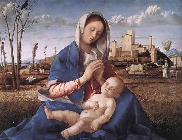 Madonna of the Meadow (Madonna del prato) 1505 Oil Painting by Giovanni Bellini