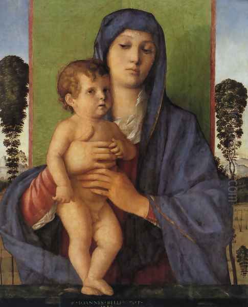 Madonna degli Alberetti 1487 Oil Painting by Giovanni Bellini