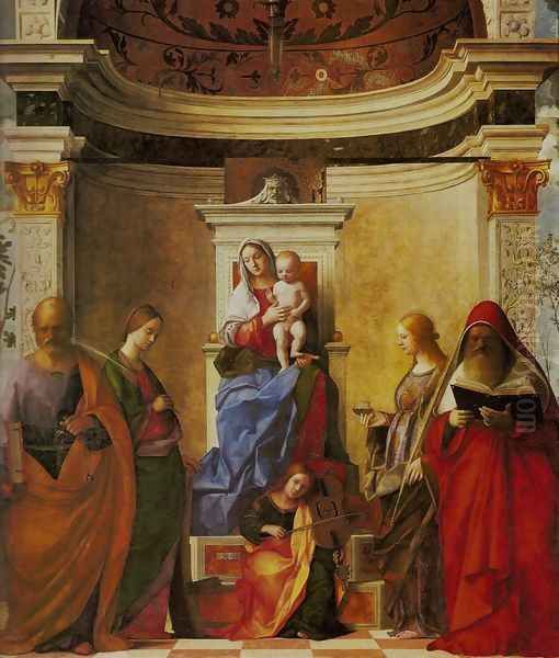 Sacra Conversazione Oil Painting by Giovanni Bellini