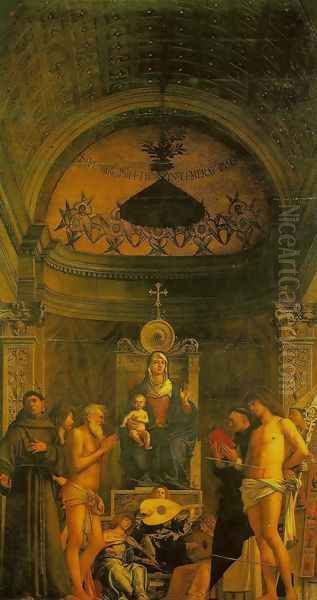 St. Giobbe Altarpiece (Pala di san Giobbe) Oil Painting by Giovanni Bellini