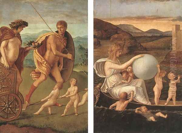 Four Allegories-Perseverance and Fortune c. 1490 Oil Painting by Giovanni Bellini