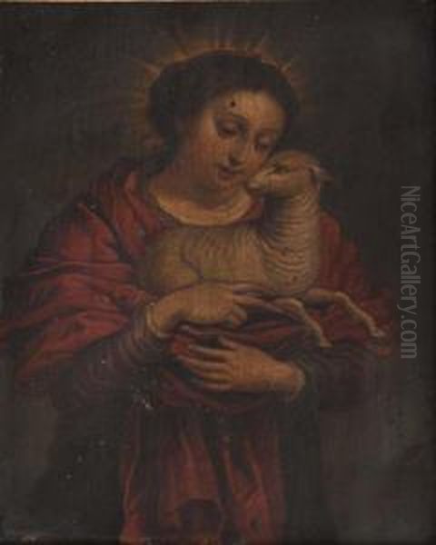 Sainte Agnes Oil Painting by Pieter van Lint