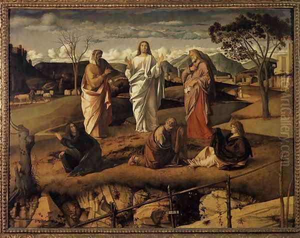 Transfiguration of Christ c. 1487 Oil Painting by Giovanni Bellini