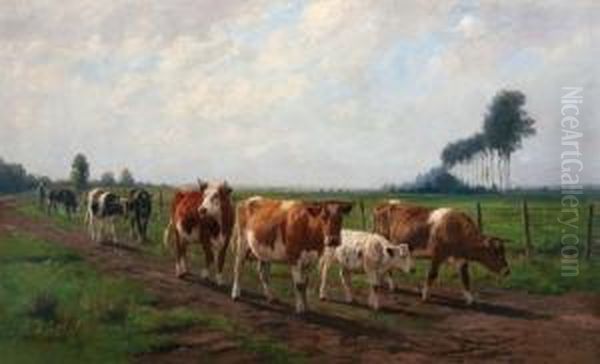 De Terugkeer Oil Painting by Dirk Peter Van Lokhorst