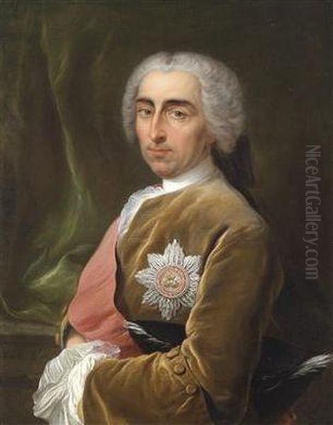 Portrait Of William Bateman Oil Painting by Charles Andre Van Loo