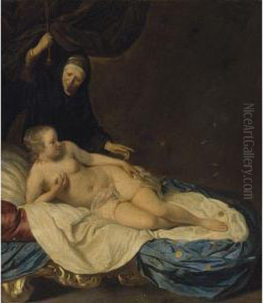 Danae Oil Painting by Jacob van Loo