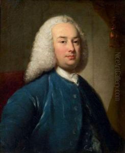 Portrait D'un Gentilhomme Anglais Oil Painting by Jean Baptiste van Loo