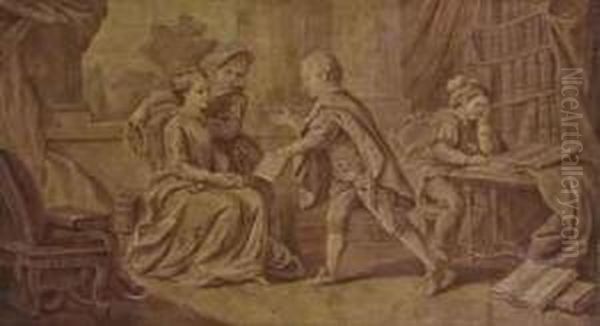 Les Petits Ecrivains Oil Painting by Jean Baptiste van Loo