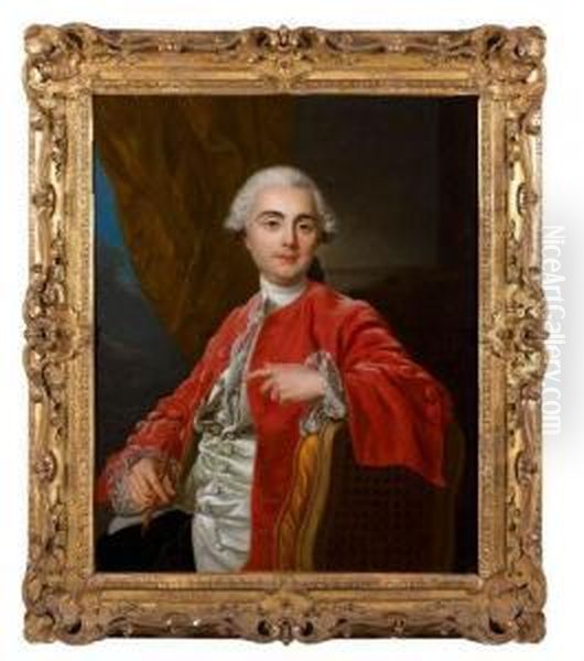 Portrait Du Fermier General Laurent Grimod De La Reyniere Oil Painting by Louis-Michel Van Loo