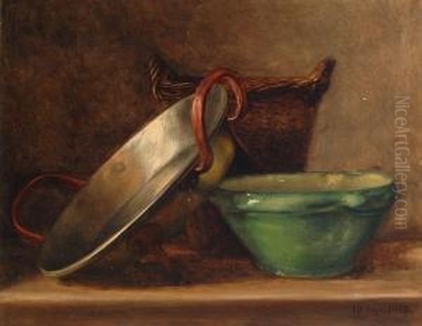 Still Life With Bowls And Dishes Oil Painting by Jacobus Van Looy