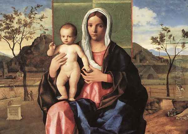 Madonna and Child Blessing 1510 Oil Painting by Giovanni Bellini