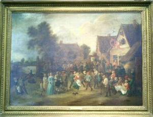 The Village Wedding Oil Painting by Arnold Van Maas