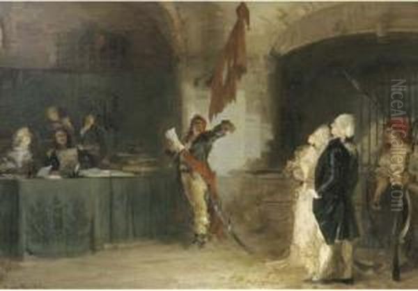 Le Denonciateur: During The French Revolution Oil Painting by Alexander Henri Robert Van Maasdijk