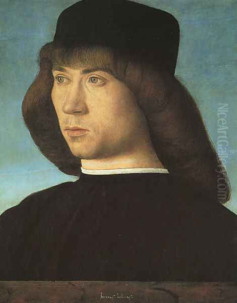 Portrait of a Young Man c. 1500 2 Oil Painting by Giovanni Bellini