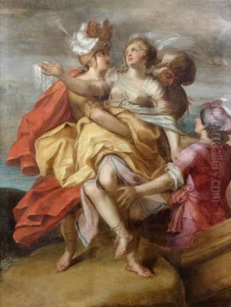 L'enlevement D'helene Oil Painting by Karel Van Mander