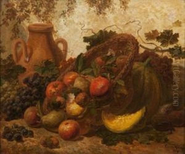 Nature Morte Oil Painting by Emile van Marcke de Lummen