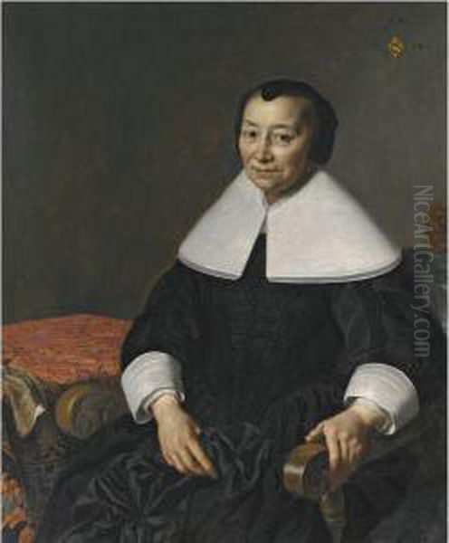 Portrait Of A Woman, Seated In A Chair Oil Painting by Michiel Van Miereveldt