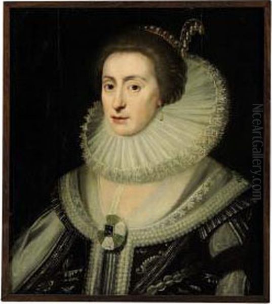 Portrait Of A Lady Oil Painting by Michiel Jansz. Van Miereveldt