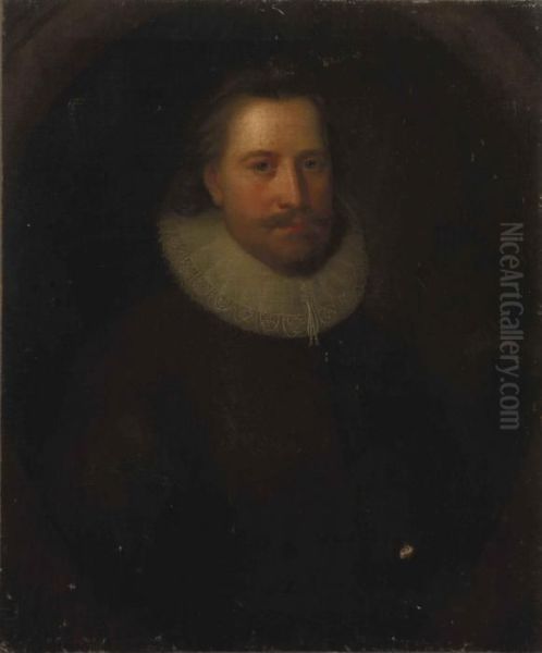 Portrait Of Gentleman Oil Painting by Michiel Jansz. Van Miereveldt