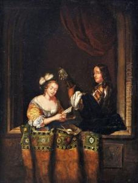 Trubadur Oil Painting by Frans van Mieris