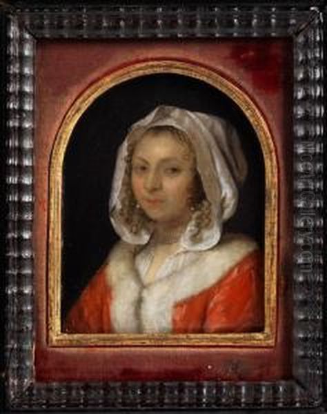 Kleines Portraitgemalde Einer Jungen Dame Oil Painting by Frans van Mieris