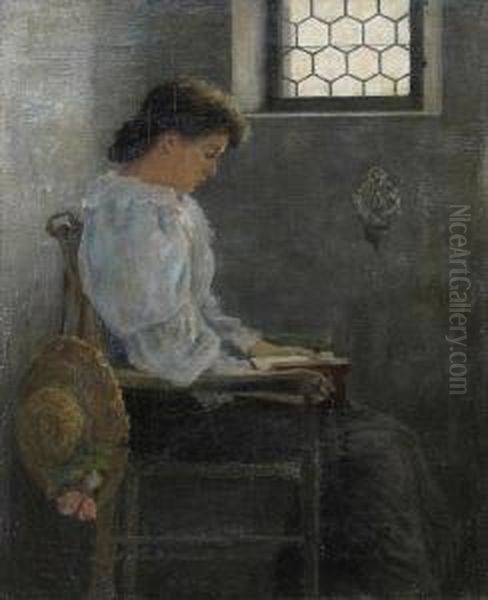 A Quiet Moment Oil Painting by George Horn Van Millett