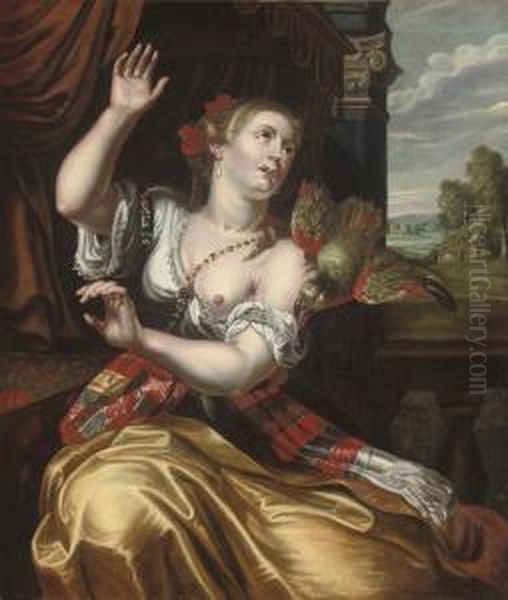 An Allegory Of Touch Oil Painting by Pieter van Mol