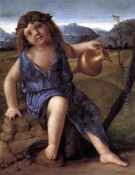 Young Bacchus c. 1514 Oil Painting by Giovanni Bellini