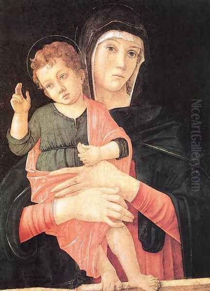 Madonna with Child Blessing 1460-64 Oil Painting by Giovanni Bellini