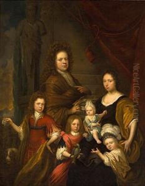 Retrato De Familia Oil Painting by Michiel van Musscher