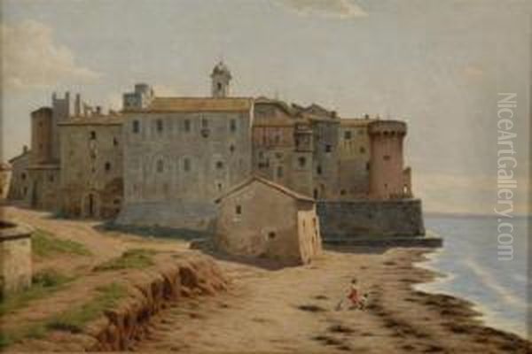 View Of Nettuno, Italy Oil Painting by Ewert Louis Van Muyden