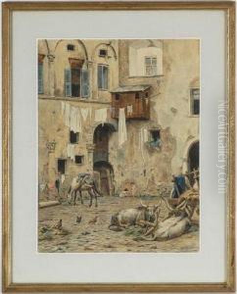 Rome En 1879 Oil Painting by Ewert Louis Van Muyden