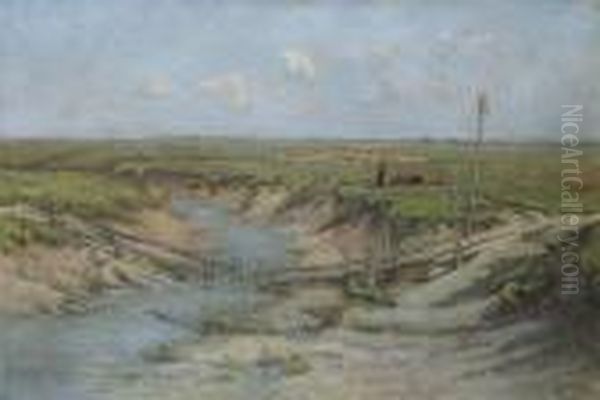 Sunken Bridge Oil Painting by Henri Van Muyden