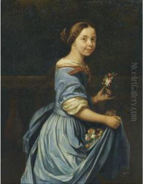 Portrait Of A Lady Oil Painting by Jan van Neck