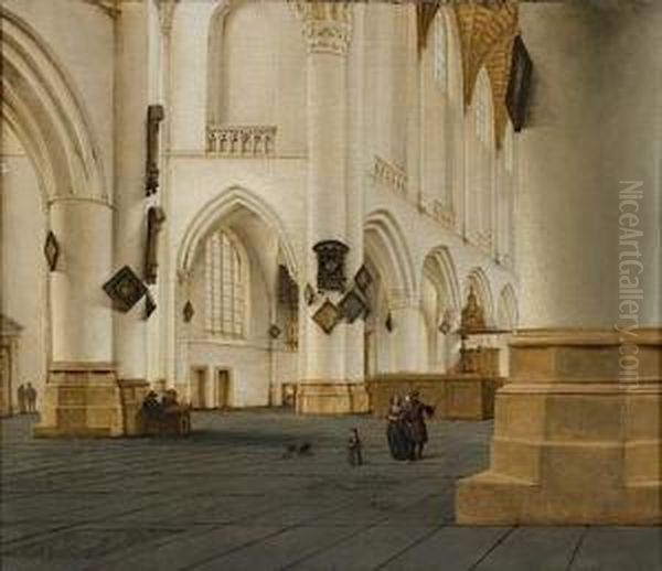 Interieur D'eglise Oil Painting by Hendrick Van Vliet