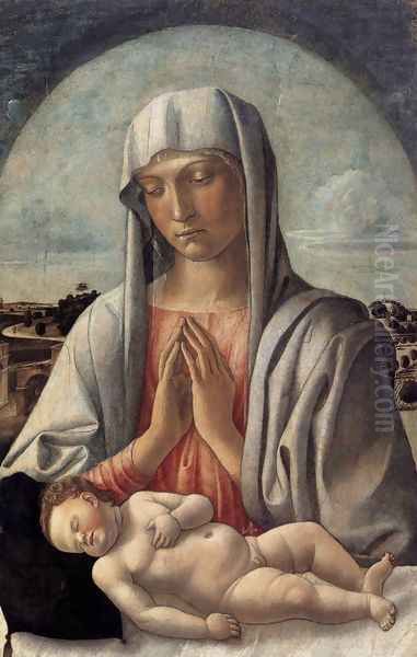 Madonna and Child c. 1455 Oil Painting by Giovanni Bellini