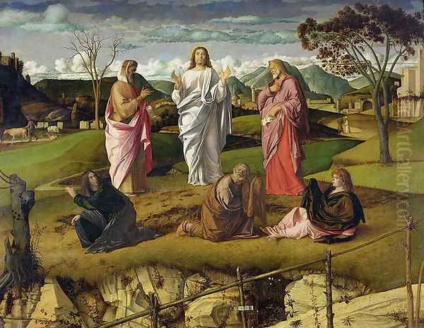 The Transfiguration 1480 Oil Painting by Giovanni Bellini