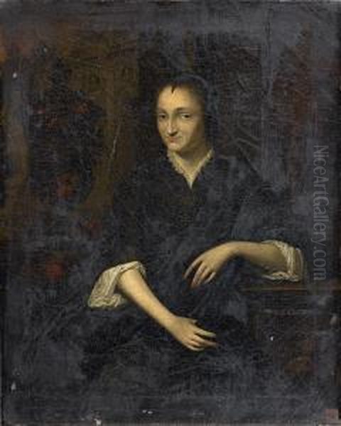 Portrait De Femme Accoudee Oil Painting by Elias Van Nijmegen