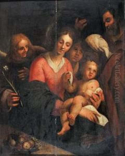 Sacra Familia Oil Painting by Adam van Noort