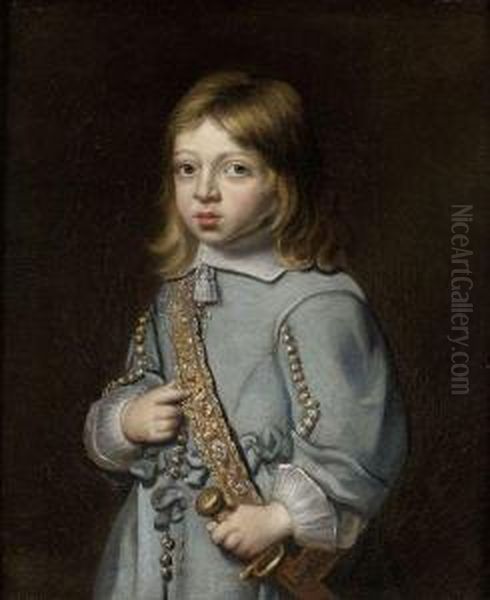 Portraitd'un Jeune Garcon Oil Painting by Jan or Joan van Noordt