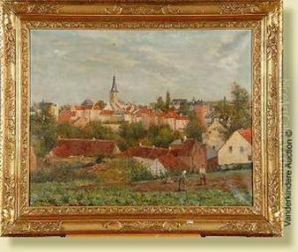 Vue De Jodoigne Anime Oil Painting by George van Nuffel