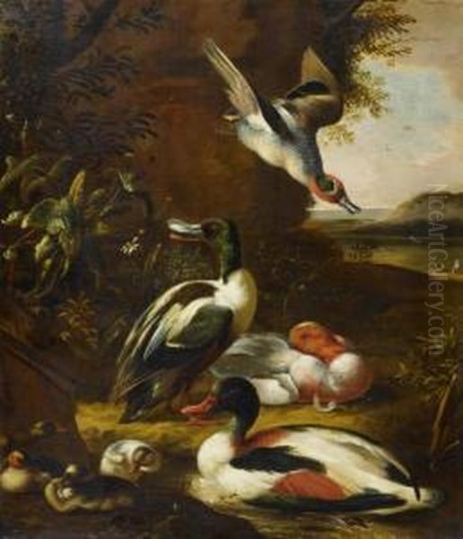 Landscape With Poultry Oil Painting by Adriaen van Oolen